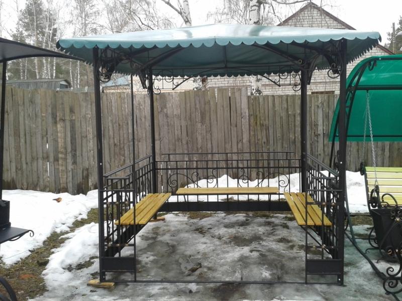Металлическая беседка квадратная арт: BS041