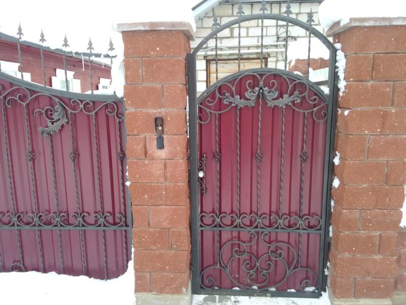 Калитка кованая для входа в дом арт: K0002
