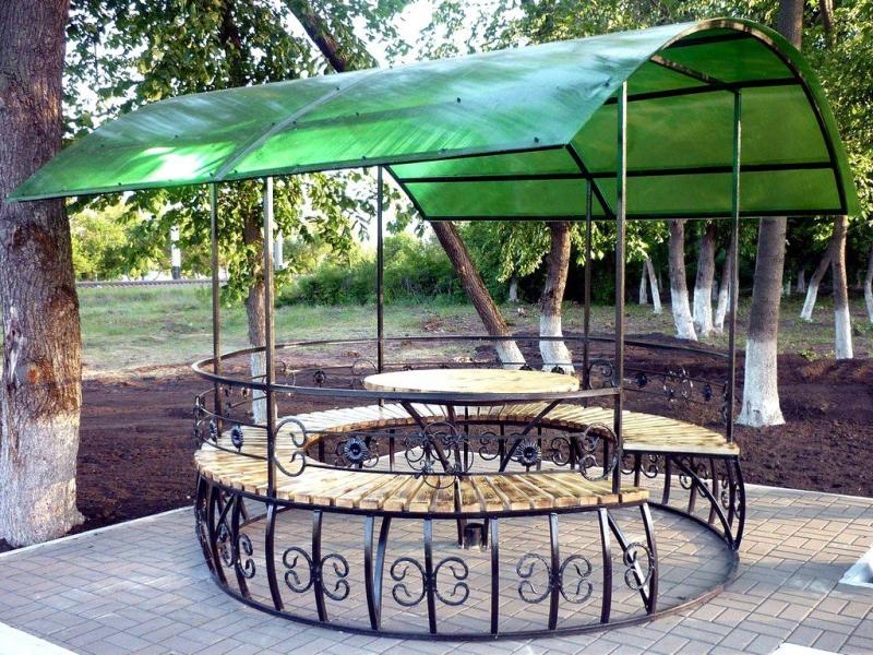 Круглая кованая беседка для парка арт: F0088