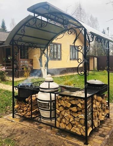 Кованый уличный мангал с тандыром КМ-462