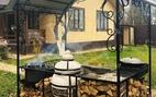 Кованый уличный мангал с тандыром КМ-462