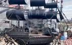 Кованый мангал в виде корабля КМ-528